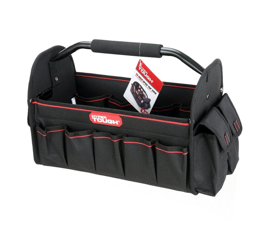 Hyper Tough 16-inch Open Top Tote with Soft Grip Handle TT30126D