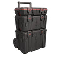 Hyper Tough Hyper Stack Heavy Duty 3 Piece Modular Rolling Toolbox System, Black