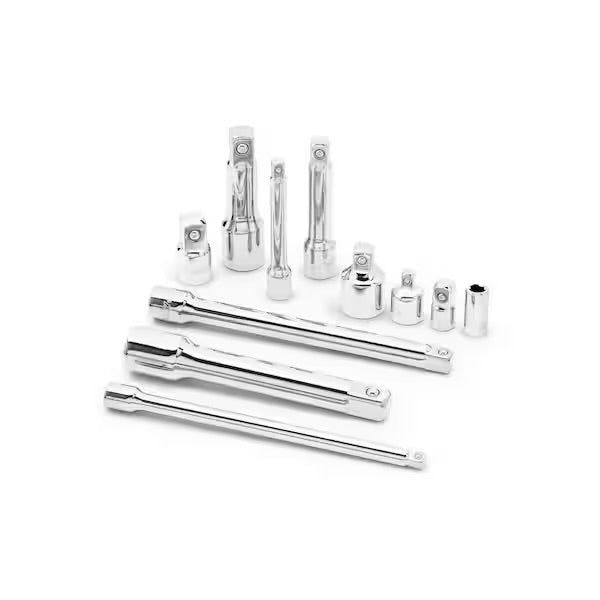 1/4 in., 3/8 in. and 1/2 in. Drive 72-Tooth Ratchet and Accessory Set (14-Piece)