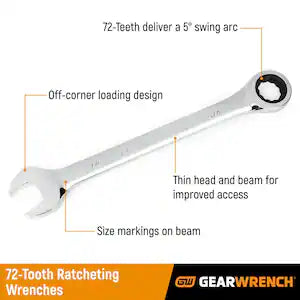 20-Piece SAE/Metric 12-Point Ratcheting Combination Wrench Set