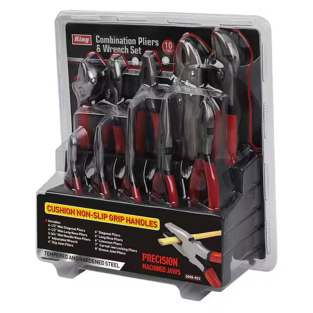 Combination Pliers and Wrench Set (10-Piece Set)