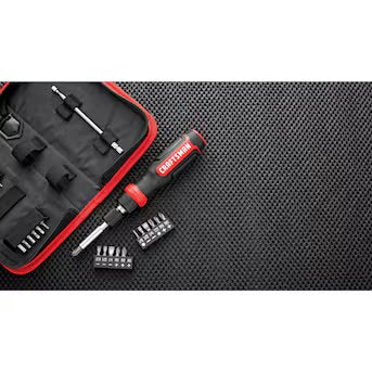 CRAFTSMAN Red 26 -Piece 6-in Ratcheting Multi-Bit Replaced Screwdriver Set