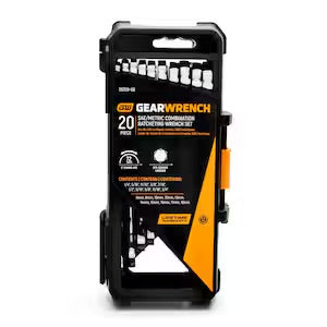 20-Piece SAE/Metric 12-Point Ratcheting Combination Wrench Set