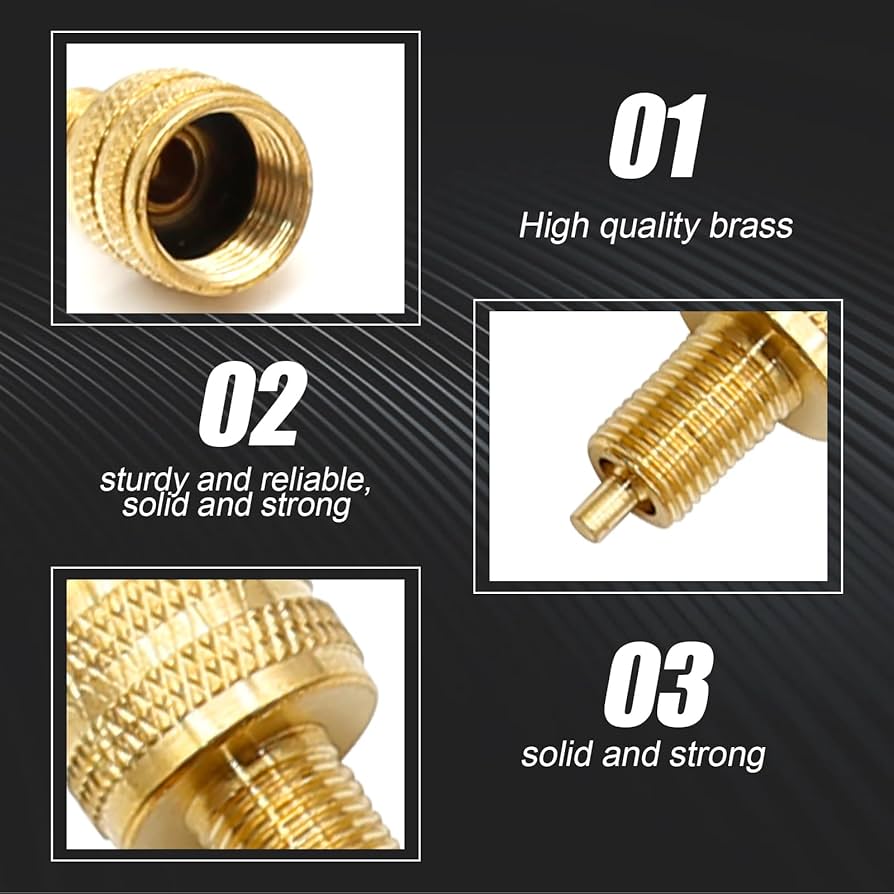 10 PCS Large Bore Tire Valve Adapter Valve Stem Adapter External Tire Bore Valve Reducer Adapter Connector Good Performance 22 mm Length