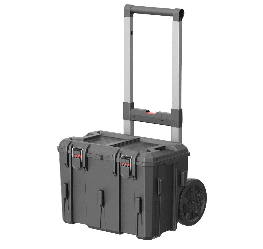 Hyper Tough Hyper Stack Heavy Duty 3 Piece Modular Rolling Toolbox System, Black