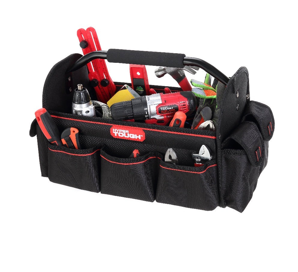 Hyper Tough 16-inch Open Top Tote with Soft Grip Handle TT30126D