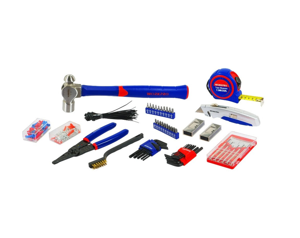WORKPRO 408-Piece Auto Repair Tool Set,Mechanics Tool Set,General Household Home Repair Tool Kit with 3-Drawer Heavy Duty Metal Box,Hand Tool Kit