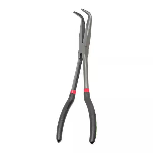 11 in. Straight 90-Degree, 45-Degree, Hose and Cable, and Long Flat Nose Pliers Set (5-Pieces)
