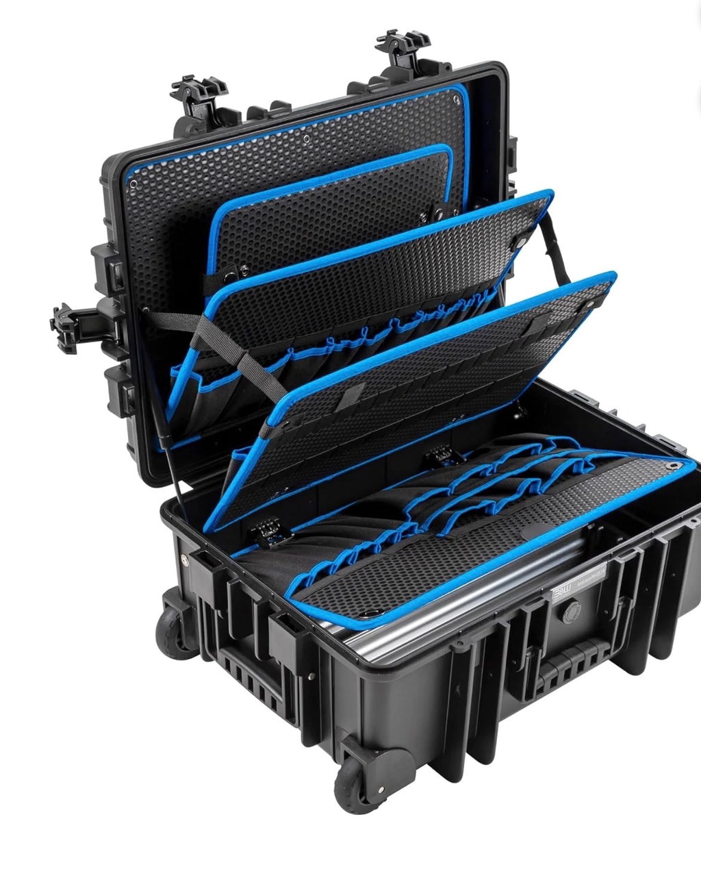 B&W international Jumbo 6700 Outdoor tool case with pocket Tool Board, Black