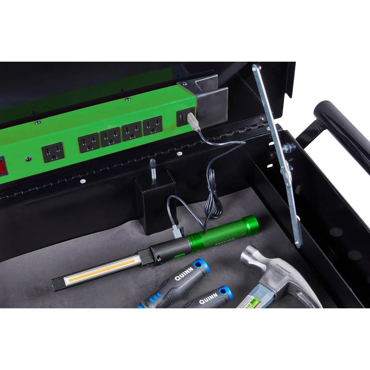 ICON 800 Lumen LED Rechargeable Magnetic Handheld Foldable Slim Bar Work Light, Green