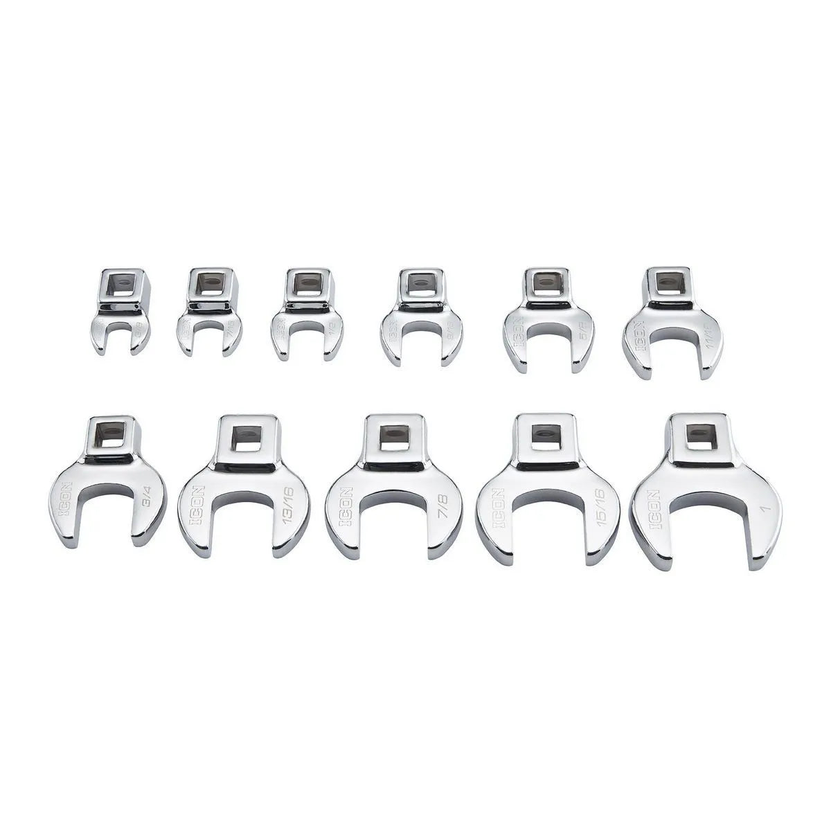 ICON 3/8 in. Drive SAE Professional Crowfoot Wrench Set, 11-Piece
